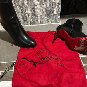 Authentic Christian Louboutin booties, 85 MM pin heel.